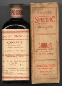Medical Cannabis Bottles from 1890