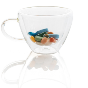 Mug of medication to alleviate various diseases